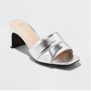 Women's Lilah Heels - A New Day Silver Metallic